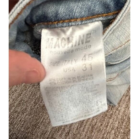 Machine Nouvelle Mode Destroyed Slim Fit Stretch Light Denim Womens Jeans SZ 31 - Picture 6 of 6